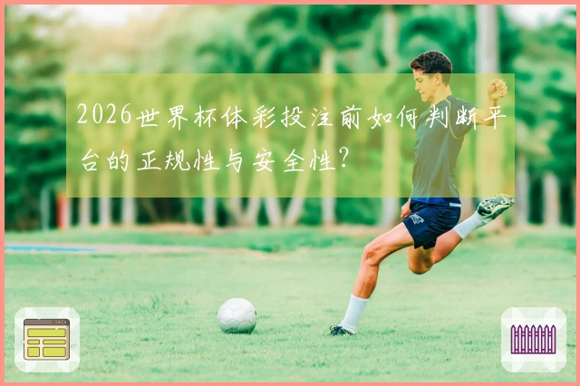 2026世界杯体彩投注前如何判断平台的正规性与安全性？